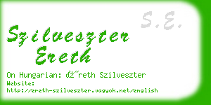 szilveszter ereth business card